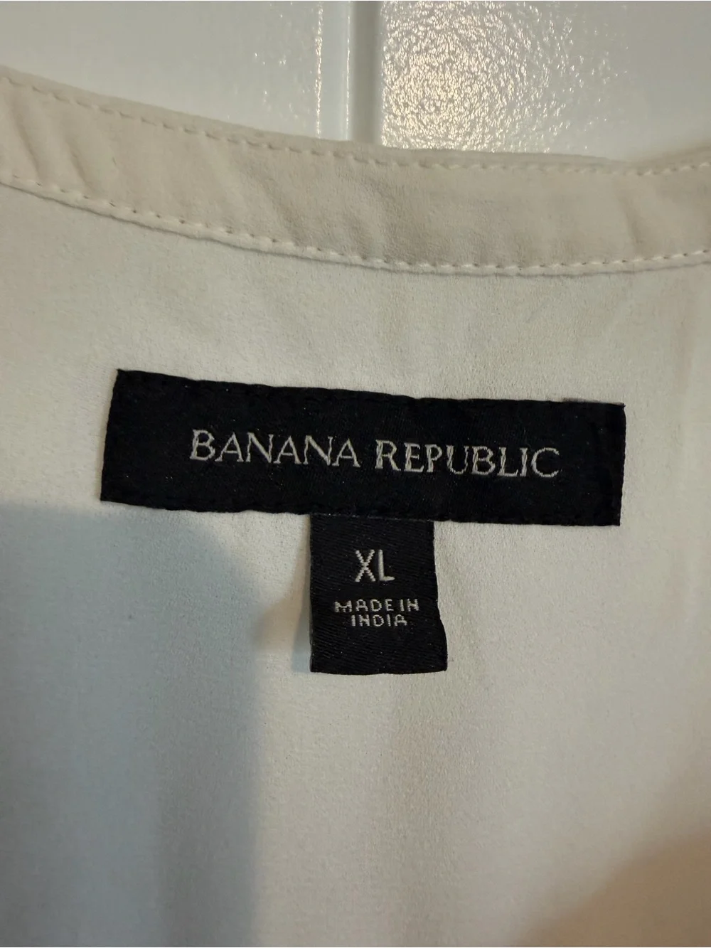 Banana Republic Ivory Pintuck Front Women's Blouse